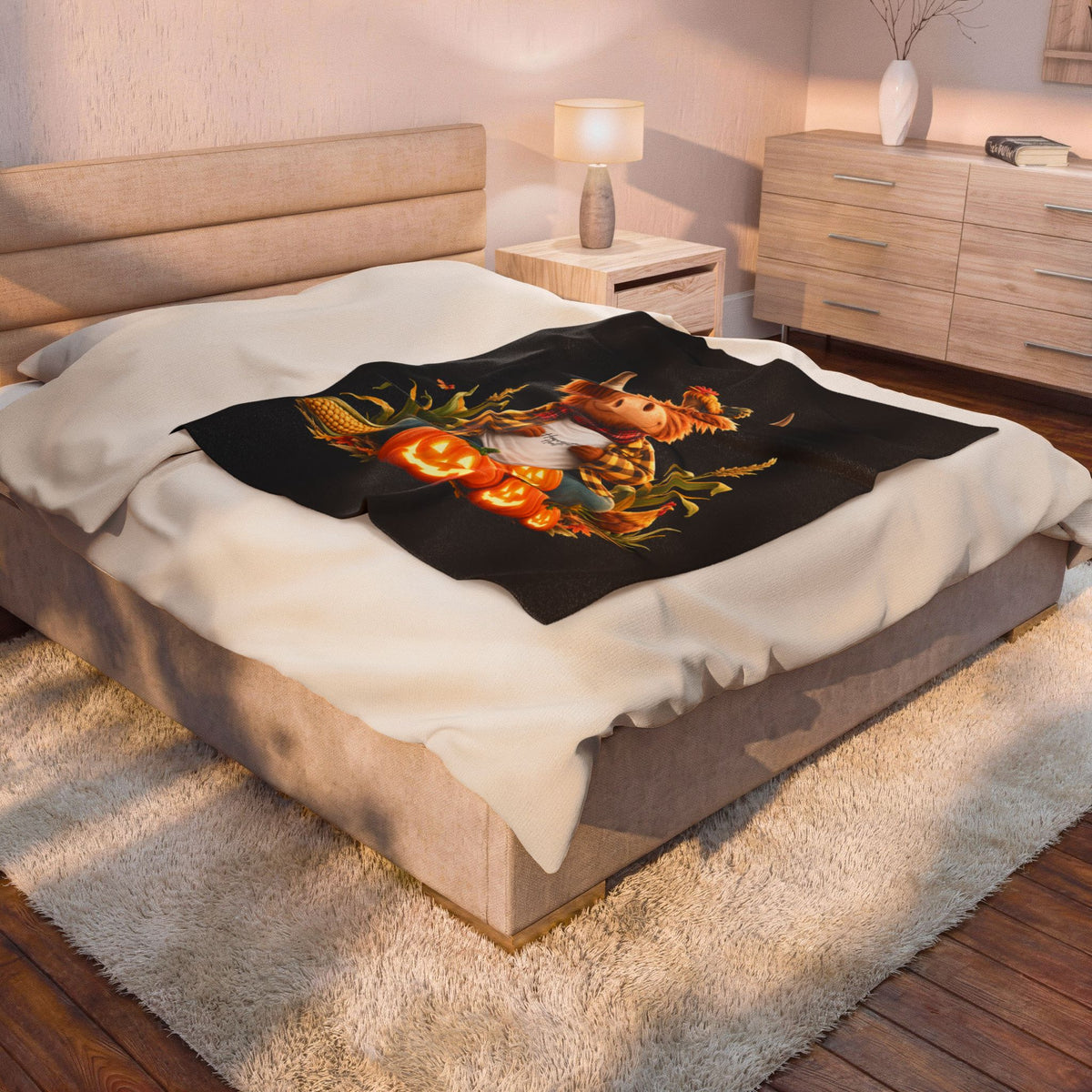 Zen's Halloween Velveteen Plush Blanket