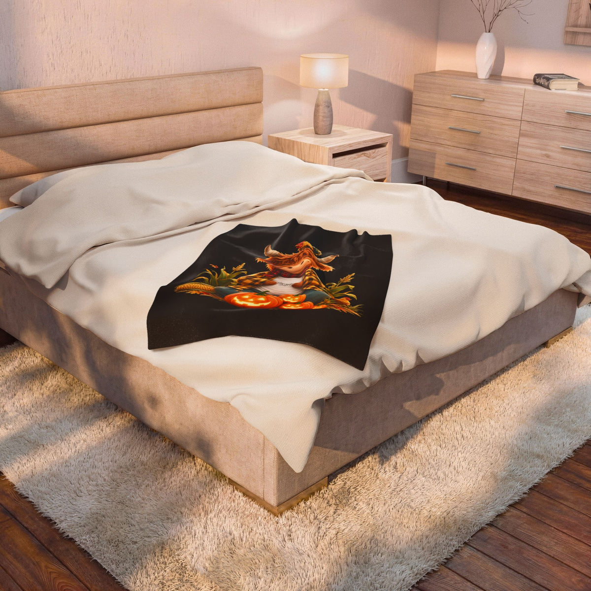 Zen's Halloween Velveteen Plush Blanket