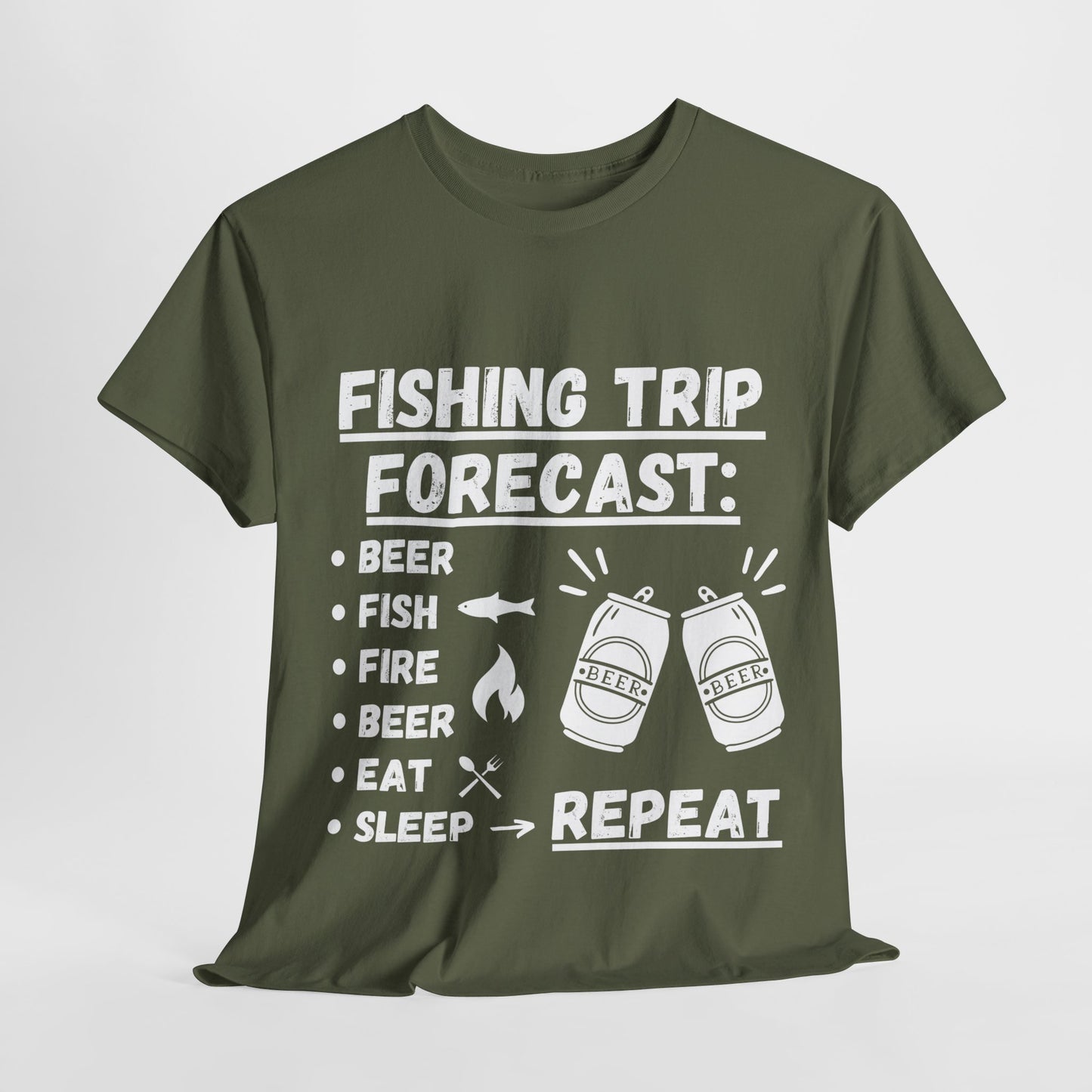 FISHING TRIP FORECAST - 100% US Heavy Cotton Tee