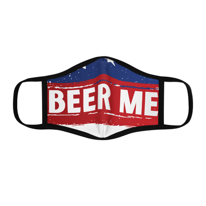 AMERICAN FLAG BEER ME - Fitted Polyester Face Mask