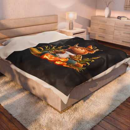 Zen's Halloween Velveteen Plush Blanket