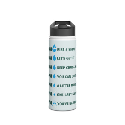 Wine Time Water Tracker - Stainless Steel Water Bottle