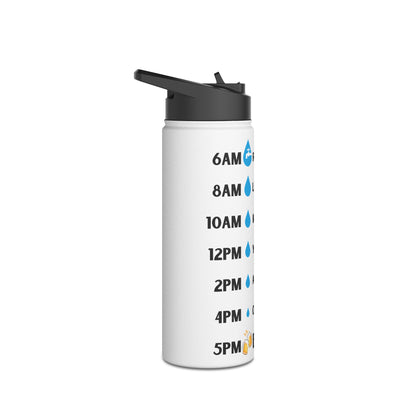 Beer Time Water Tracker - Stainless Steel Water Bottle