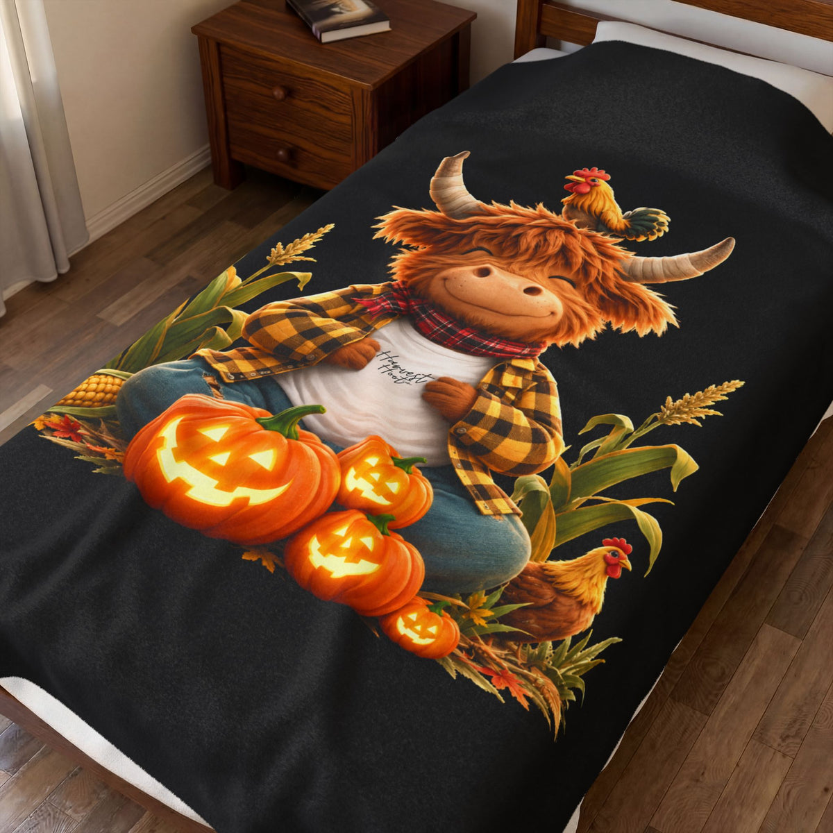 Zen's Halloween Velveteen Plush Blanket