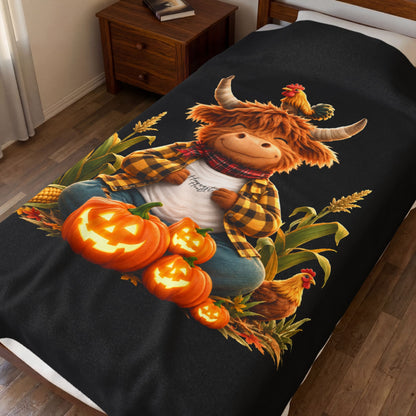 Zen's Halloween Velveteen Plush Blanket