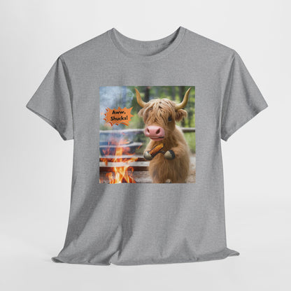 Aww, Shucks! Burnt Corn Highland Cow - 100% Heavy Cotton Tee