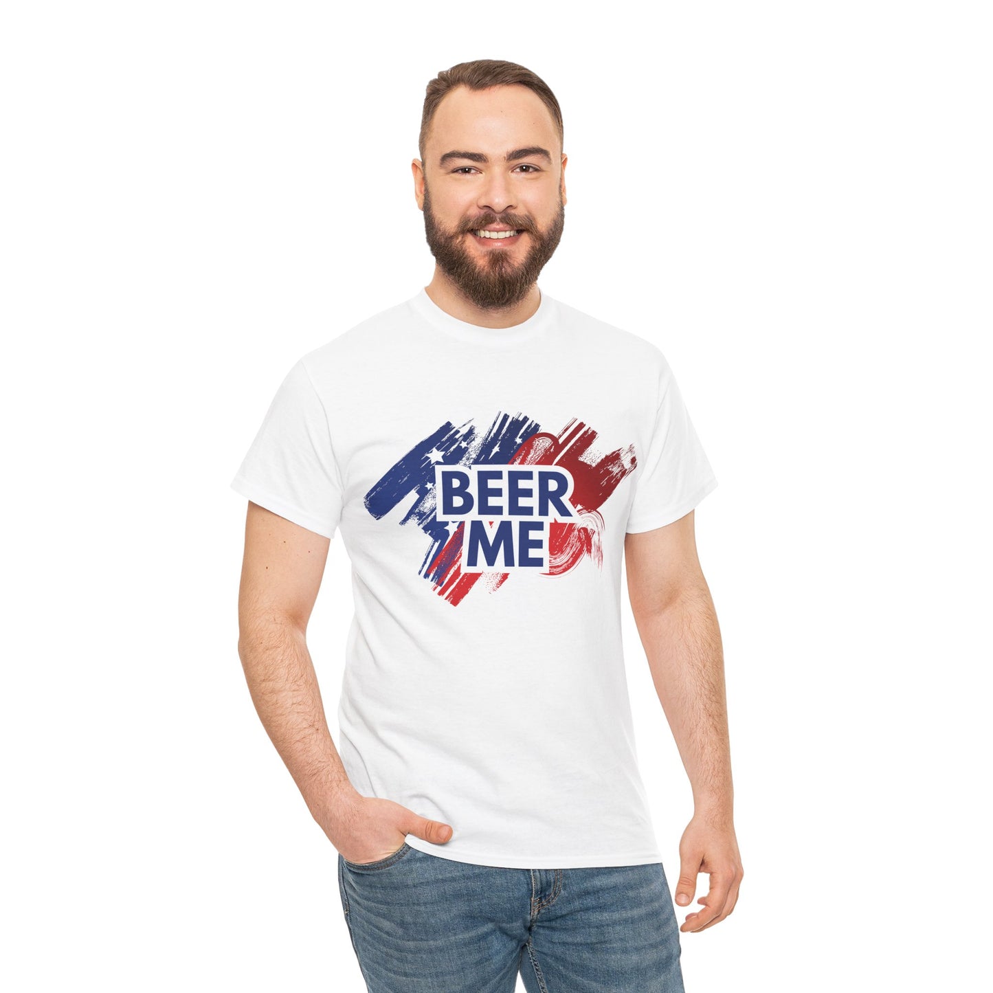 AMERICAN BEER ME - Unisex Heavy Cotton Tee