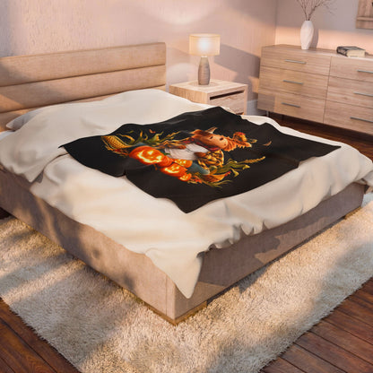 Zen's Halloween Velveteen Plush Blanket