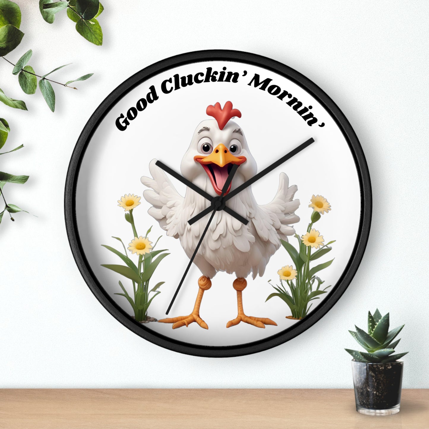 Good Cluckin' Mornin' Wall Clock