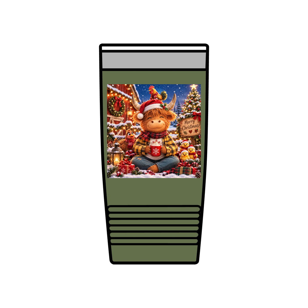Zen's Christmas Insulated Tumbler, 20oz