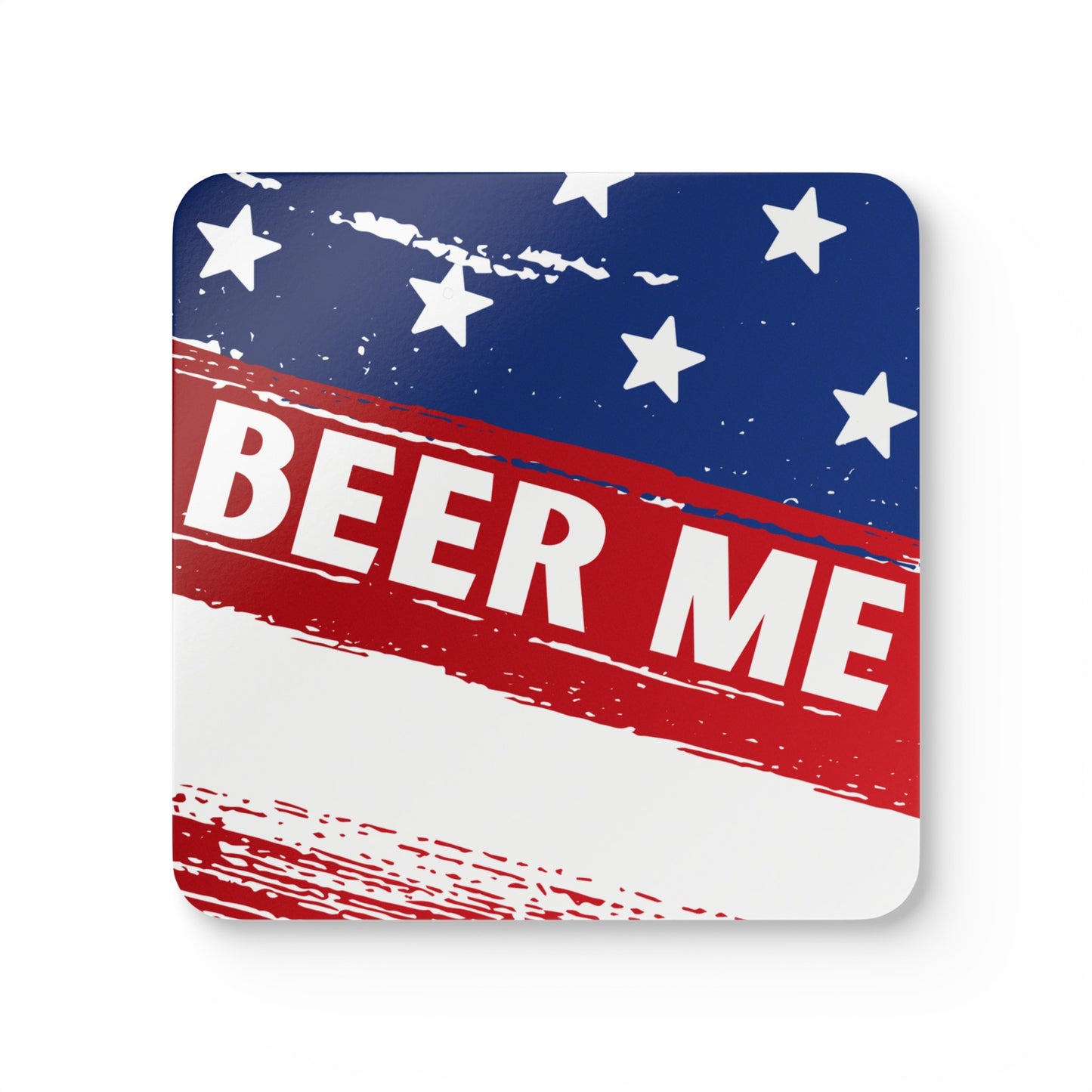 AMERICAN FLAG BEER ME - Corkwood Coaster Set