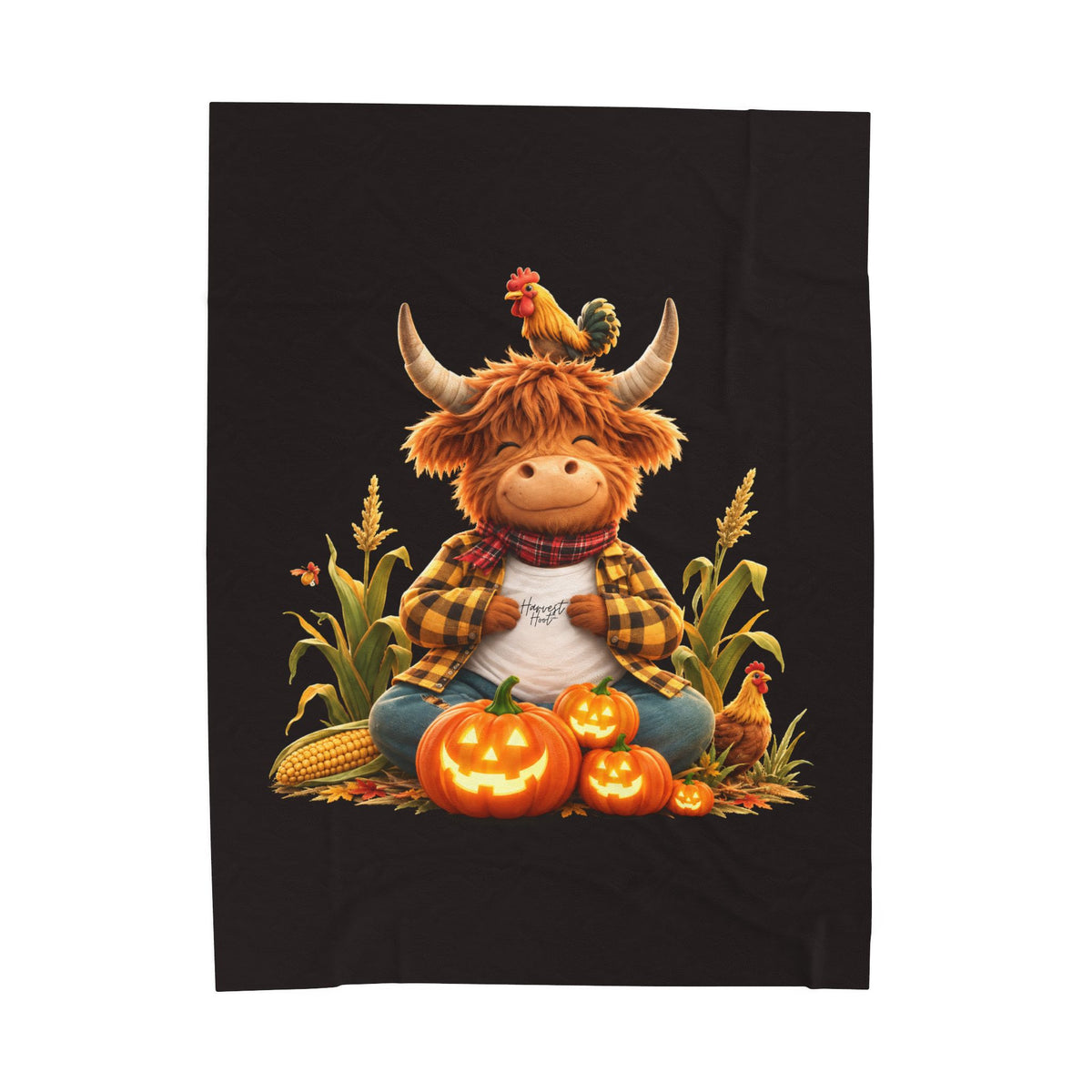 Zen's Halloween Velveteen Plush Blanket
