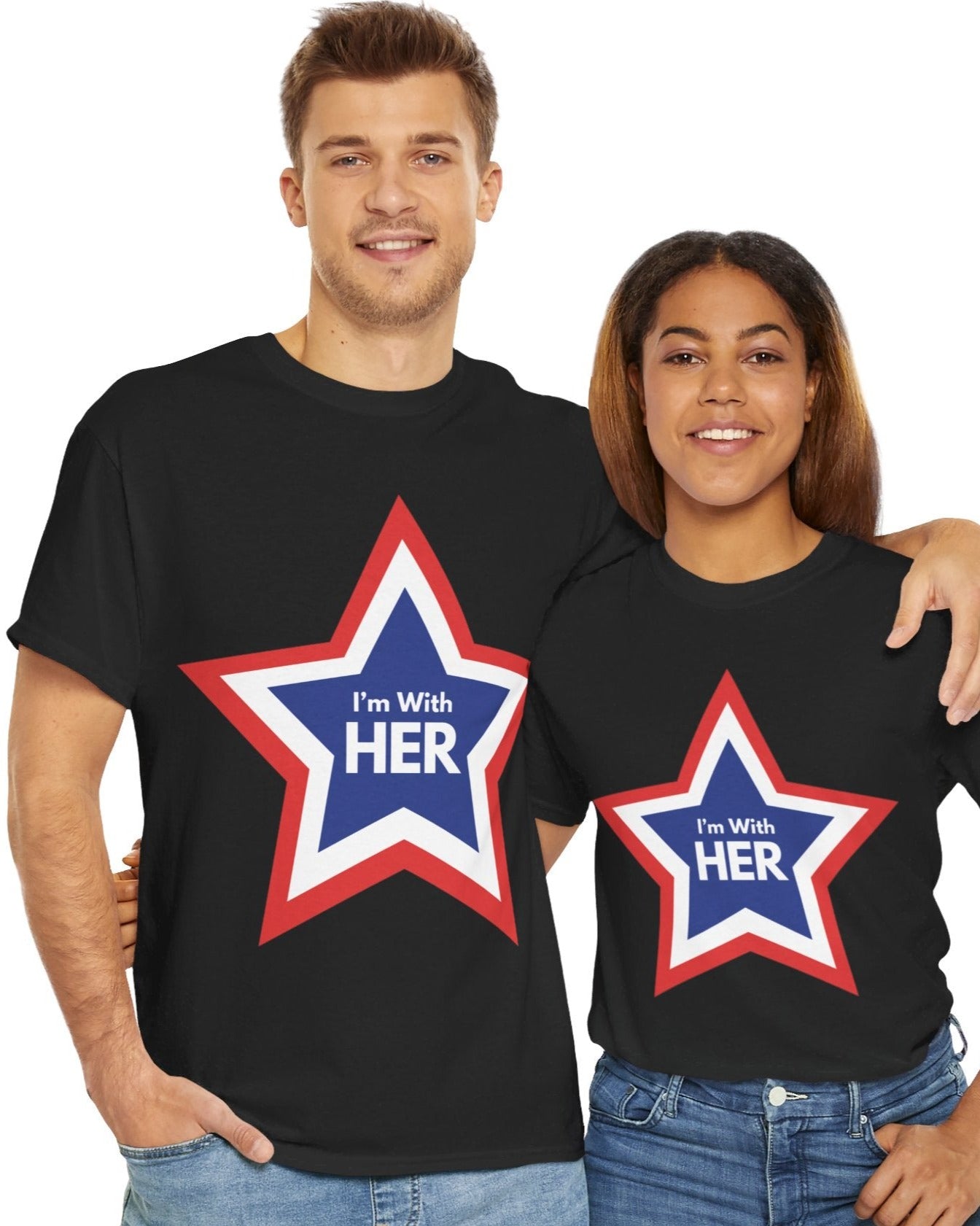 I'm With HER - 100% US Cotton Tee - Bulk ordering available