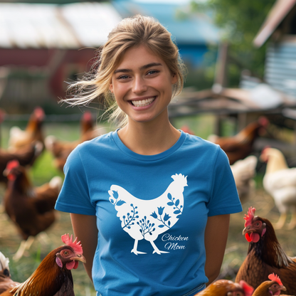 "Chicken Mom" - Premium Womens Crewneck T-shirt