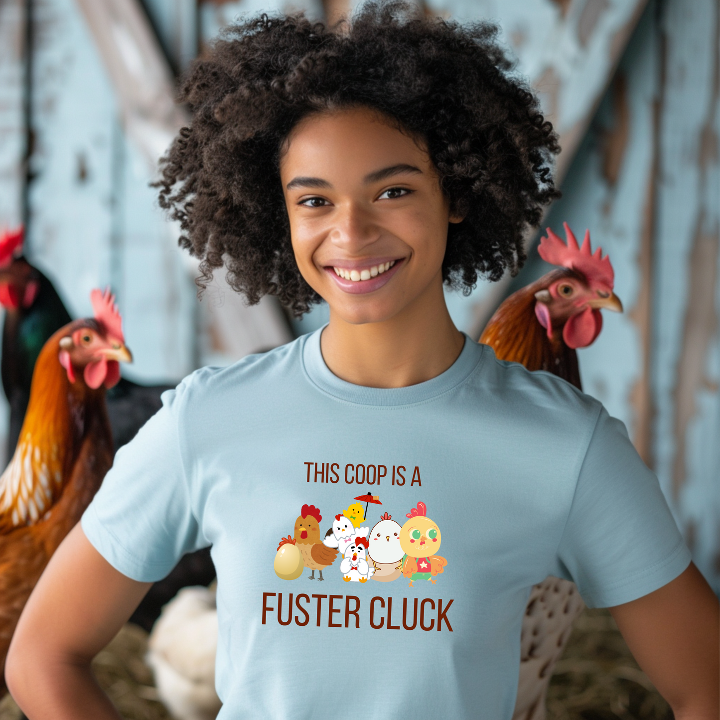 "This Coop Is A Fuster Cluck" - Premium Unisex Crewneck T-shirt