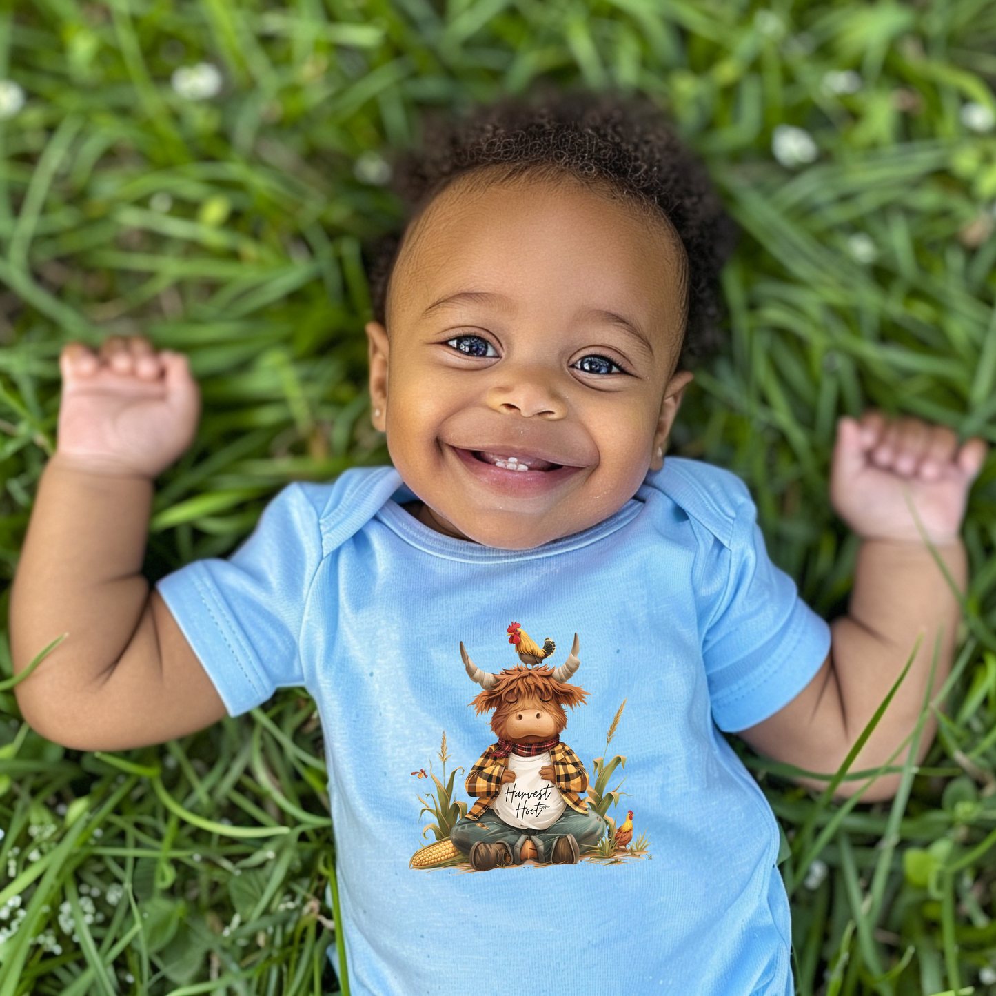 Zen Highland Cow - Classic Baby Short Sleeve Bodysuit