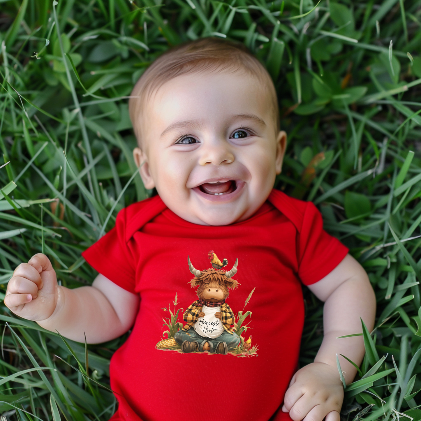 Zen Highland Cow - Classic Baby Short Sleeve Bodysuit