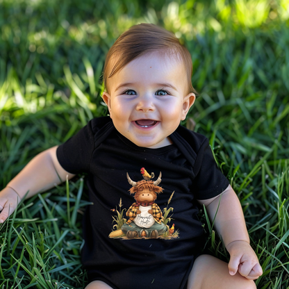 Zen Highland Cow - Classic Baby Short Sleeve Bodysuit