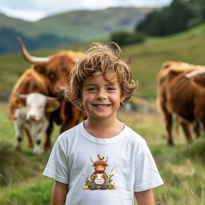 Zen Highland Cow - Classic Kids Crewneck T-shirt