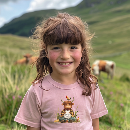 Zen Highland Cow - Classic Kids Crewneck T-shirt