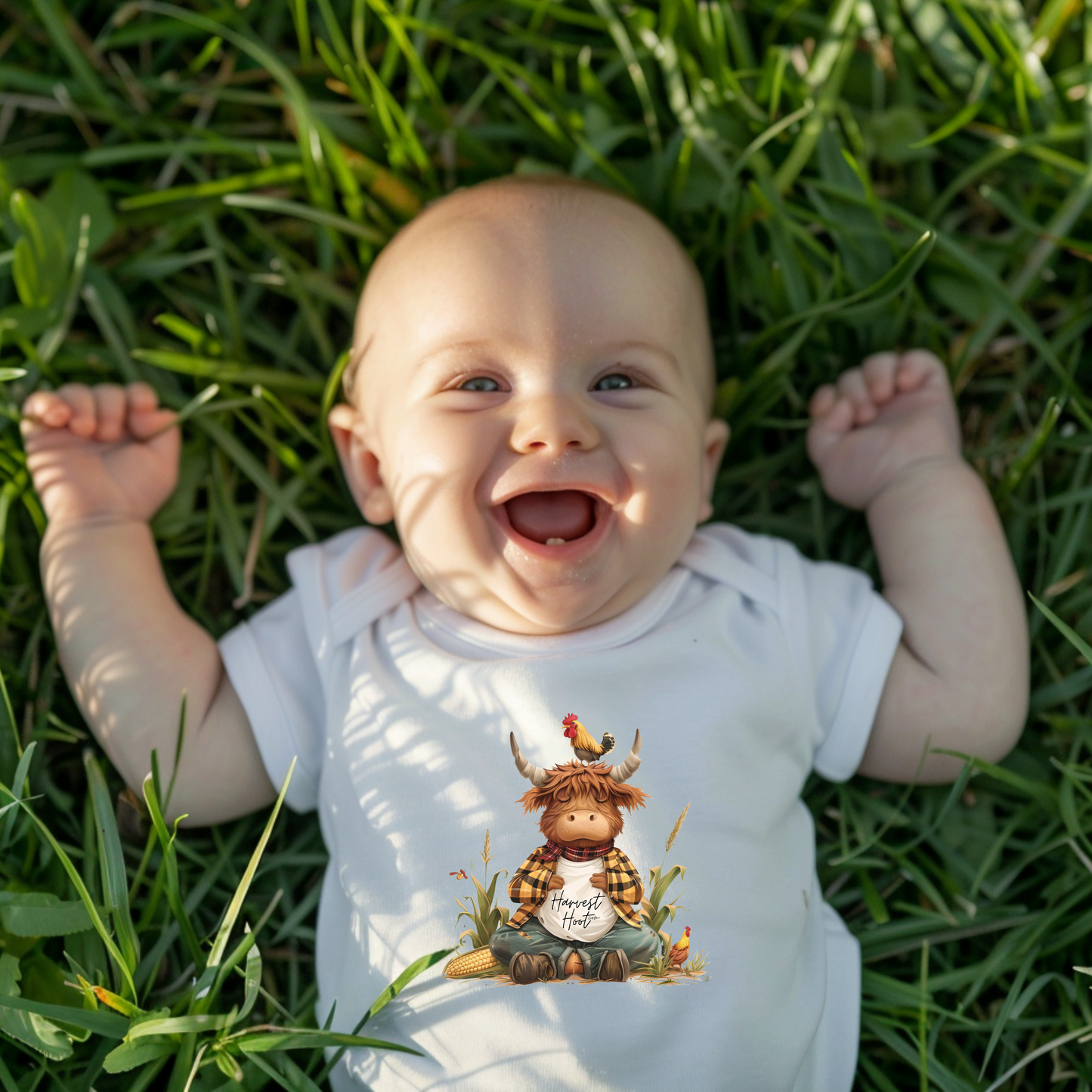 Zen Highland Cow - Classic Baby Short Sleeve Bodysuit