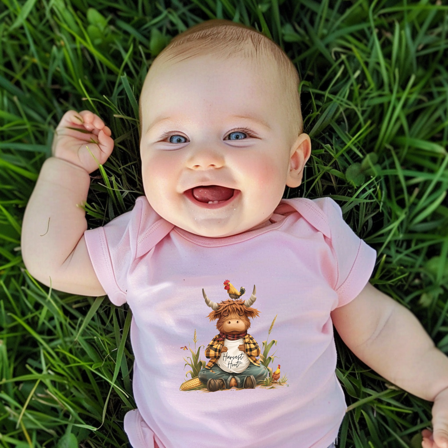 Zen Highland Cow - Classic Baby Short Sleeve Bodysuit