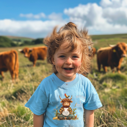 Zen Highland Cow - Classic Kids Crewneck T-shirt