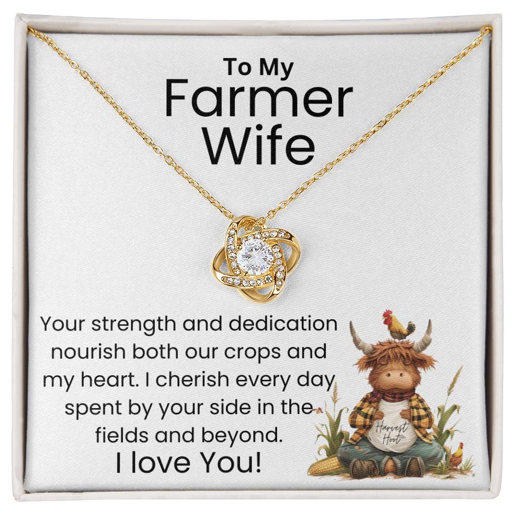 In The Fields And Beyond - I Love You - Love Knot Necklace