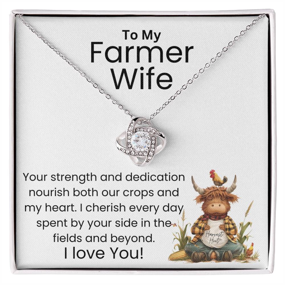 In The Fields And Beyond - I Love You - Love Knot Necklace